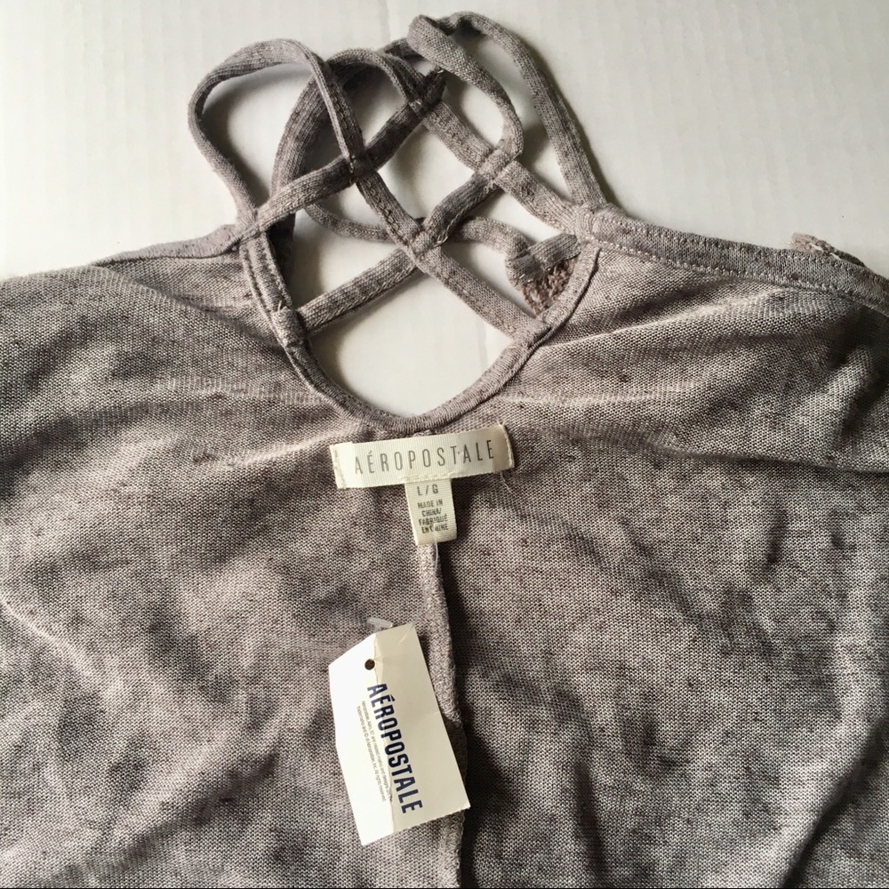 NEW AEROPOSTALE Grey Sleeveless Top - Picture 5 of 6
